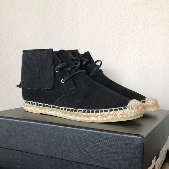 Saint Laurent Black Suede Espadrilles - Picture 2 of 7